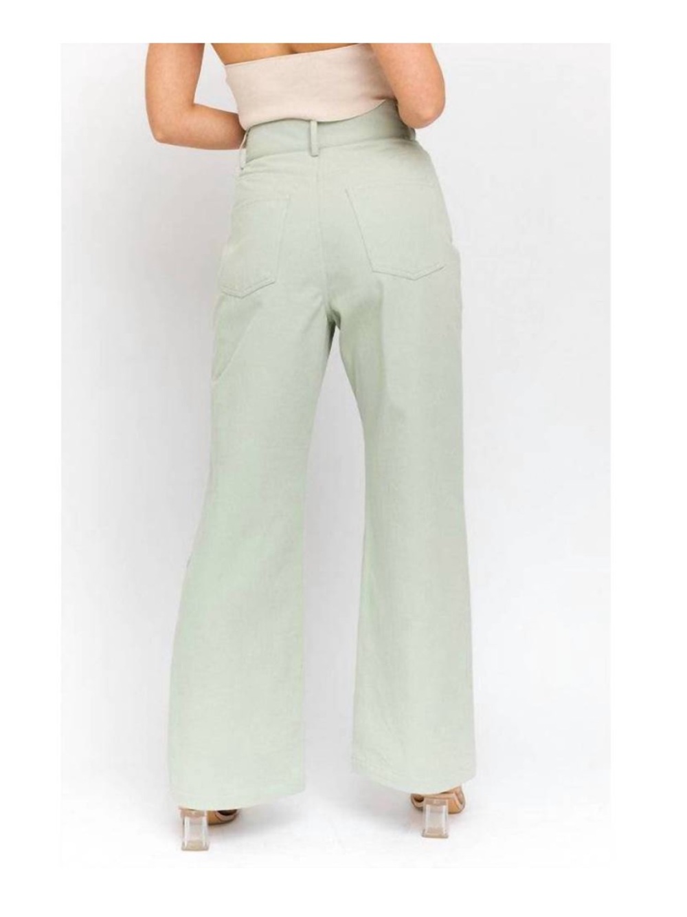 LE LIS She Means Business Pants in sage - Picture 3 of 11